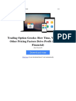 Trading Option Greeks How Time Volatility and Other Pricing Factors Drive Profit Bloomberg Financial by Dan Passarelli B003ne620w