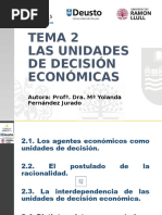 TEMA 2. Las Unidades de Decisión Económica