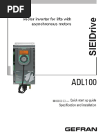 Vector Inverter For Lifts With Asynchronous Motors: .... Quick Start Up Guide Specification and Installation