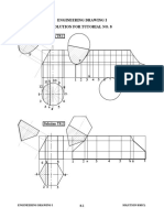 Engineering Drawing I Solution For Tutorial No. 8