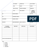 Details of Proposed Life Insured: AGE Father - Mother - Siblings - Children