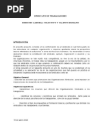 Derecho Laboral Colectivo Segunda Entrega