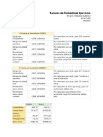 Razones de Rentabilidad Ejercicios