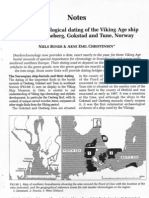 Den Do Chronological Dating of The Viking Age Ship Burials at Oseberg, Gokstad and Tune, Norway