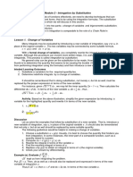 Module 2 - Intregation by Substitution: Inteded Learning Outcomes