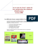 Hypochlorites Et Eaux de Javel