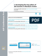 Model For Developing Five Key Pillars of Sustainable Tourism: A Literature Review