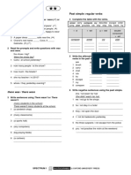 Grammar Unit 7: Past Simple: Be Past Simple: Regular Verbs