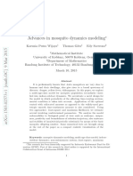 Advances in Mosquito Dynamics Modeling