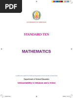 Tamil Nadu State Board Textbooks - Samacheer Kalvi Books - Class 10 - Maths English Medium Chapter 1 PDF