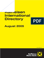 Raiffeisen International Directory: August 2005