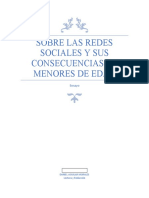 Sobre Las Redes Sociales y Sus Consecuencias en Menores de Edad