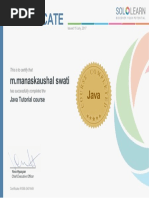 Certificate: M.manaskaushal Swati