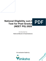 National Eligibility Cum Entrance Test For Post-Graduation (NEET PG) 2020