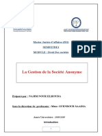 La Gestion de La Sociète Anonyme Version Finale 2