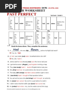 Past Perfect: Grammar Worksheet