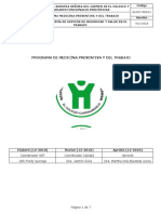 SGSST-PRG01 Programa de Medicína Preventiva y Del Trabajo