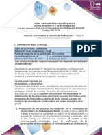 Guia de Actividades y Rúbrica de Evaluación Tarea 4 - Proyección Del Proceso Formativo