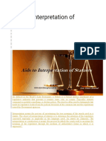 Aids To Interpretation of Statutes