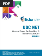 Ugc Net: General Paper On Teaching & Research Aptitude