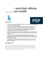 Dioxins and Their Effects On Human Health: Key Facts