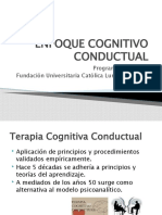 Presentación ENFOQUE COGNITIVO CONDUCTUAL