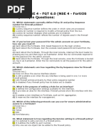 Fortinet Nse 4 - FGT 6.0 (Nse 4 - Fortios 6.0) Sample Questions