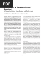 What Makes A "Complete Street" Complete?: A Robust Definition, Given Context and Public Input