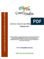 Manual para El Mantenimiento de Serpientes