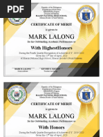 Mark Lalong: With Highesthonors