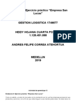 Evidencia 6 Ejercicio Práctico Empresa San Lucas H