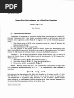 Square-Free Discriminants: and Affect-Free Equations