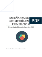 ENSEÑANZA DE LA GEOMETRÍA EN EL PRIMER CICLO Informe