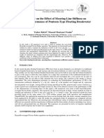 Numerical Study On The Effect of Mooring Line Stiffness On Hydrodynamic Performance of Pontoon-Type Floating Breakwater