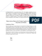 Lineamientos para El Trabajo de La Película La Naranja Mecánica