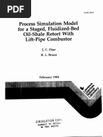 Process Simulation Model For A Staged, Fluidized-Bed Oil-Shale Retort With Lift-Pipe Combustor