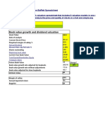 Intrinsic Value Calculator. Book Value and Dividend Growth