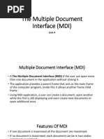 The Multiple Document Interface (MDI) : Unit 4