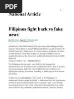 National Article Filipinos Fight Back Vs Fake News: Nikko Dizon @nikkodizoninq