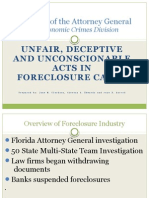 Florida Attorney General "Unfair, Deceptive and Unconscionable Acts in Foreclosure Cases"