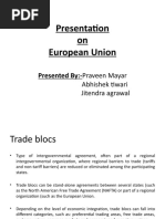 Presentation On European Union: Presented By:-Praveen Mayar