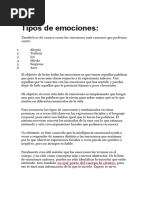 Tipos de Emociones