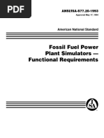 Fossil Fuel Power Plant Simulators - Functional Requirements