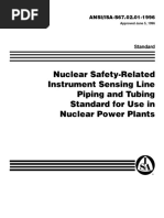 Nuclear Safety-Related Instrument Sensing Line Piping and Tubing Standard For Use in Nuclear Power Plants