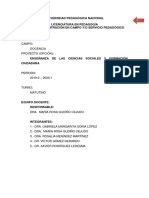 Ensenanza de Las Ciencias Sociales y Formacion Ciudadana