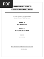 Reliance Industries Limited: Financial Project Report o