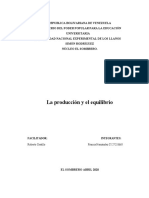 La Produccion y El Equilibrio Economico Ensayo