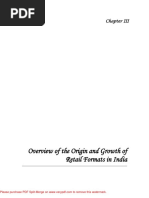 Overview of The Origin and Growth of Retail Formats in India