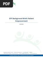 EPF Background Brief: Patient Empowerment