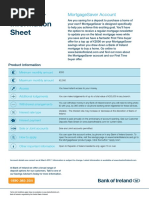 Customer Information Sheet: Mortgagesaver Account